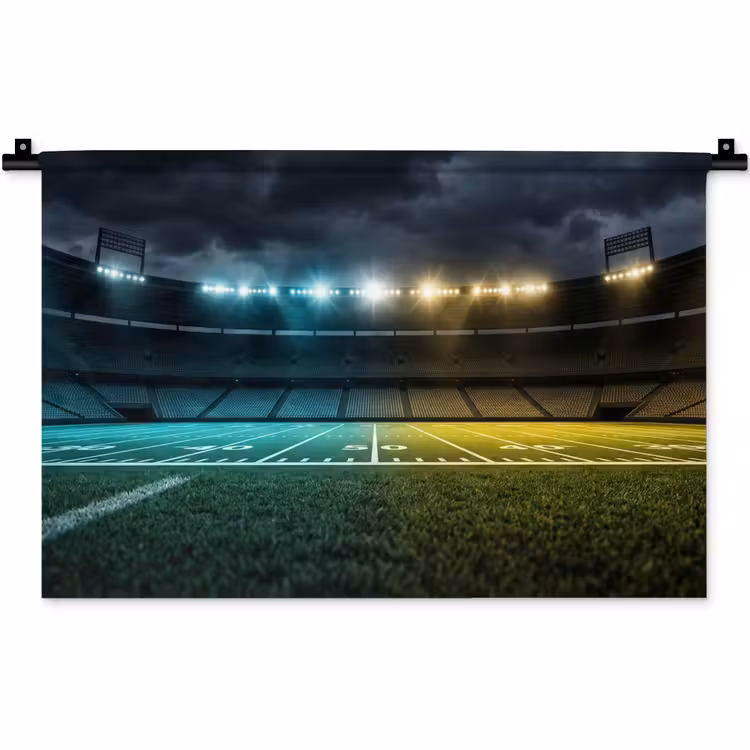 Wandkleed - Voetbal - Stadion - Nacht - Modern — 1