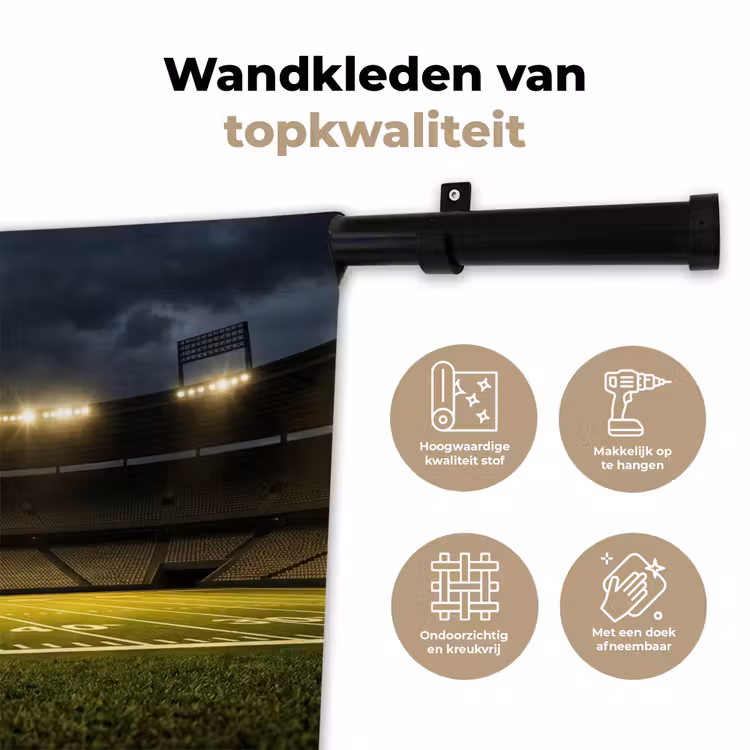 Wandkleed - Voetbal - Stadion - Nacht - Modern — 3
