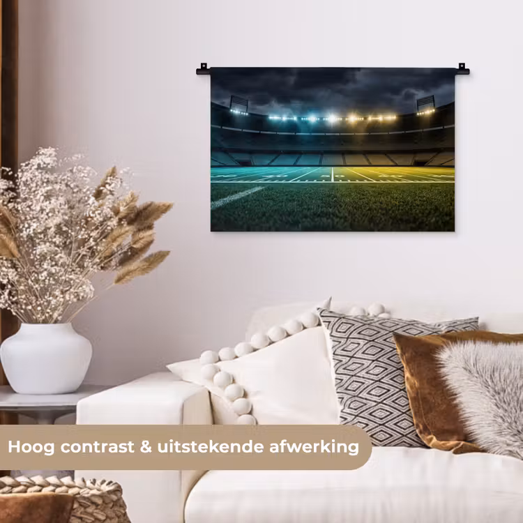 Wandkleed - Voetbal - Stadion - Nacht - Modern — 4