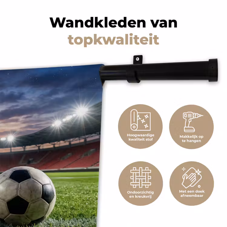 Wandkleed - Voetbal - Stadion - Sport - Groen — 3