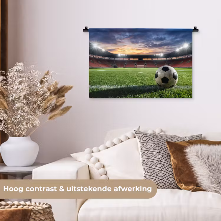Wandkleed - Voetbal - Stadion - Sport - Groen — 4