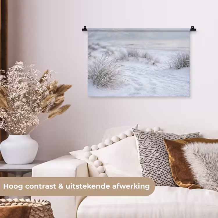 Wandkleed - Duinen - Sneeuw - Strand - Winter - Serene — 4