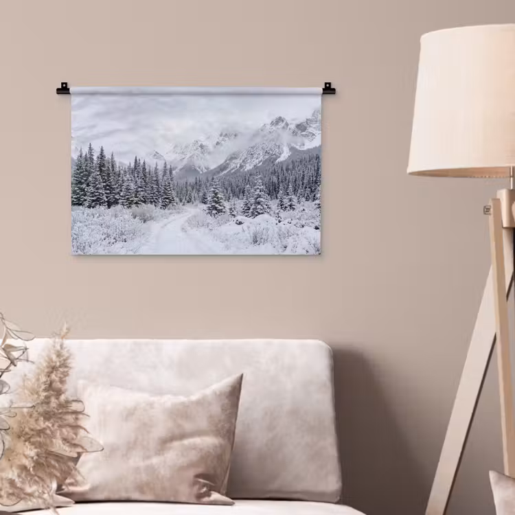 Wandkleed - Weg - Bergen - Sneeuw - Naaldbos - Avontuurlijk — 2