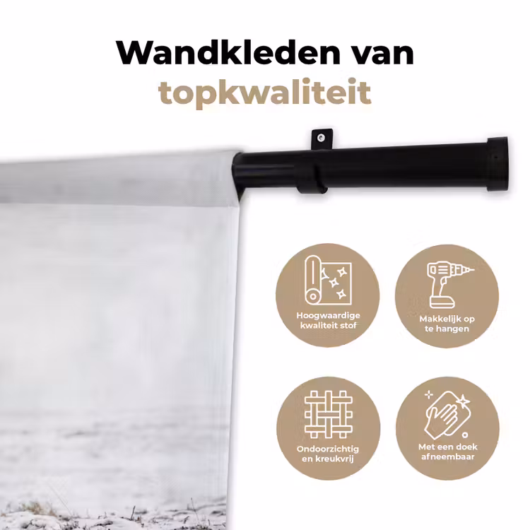 Wandkleed - Rendier - Gewei - Sneeuw - Winter — 3