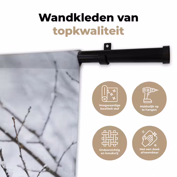 Wandkleed - Roodborstje - Tak - Sneeuw - Winter - Levendig — 3