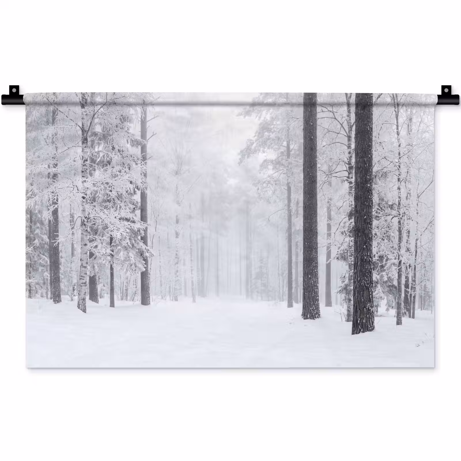 Wandkleed - Bos - Sneeuw - Pad - Winter - Stilte — 1