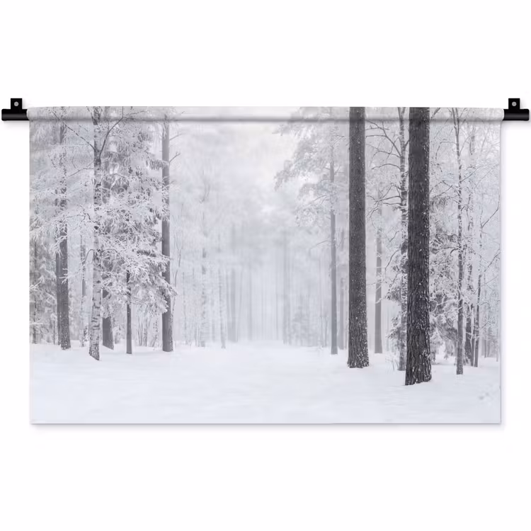 Wandkleed - Bos - Sneeuw - Pad - Winter - Stilte — 1