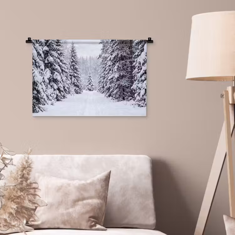 Wandkleed - Bos - Winter - Sneeuw - Pad - Natuur — 2