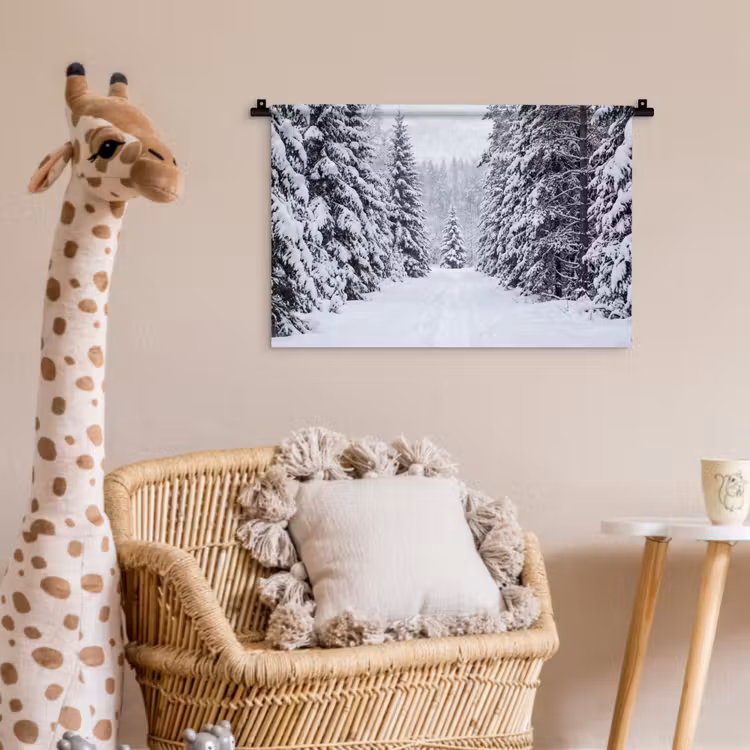 Wandkleed - Bos - Winter - Sneeuw - Pad - Natuur — 5