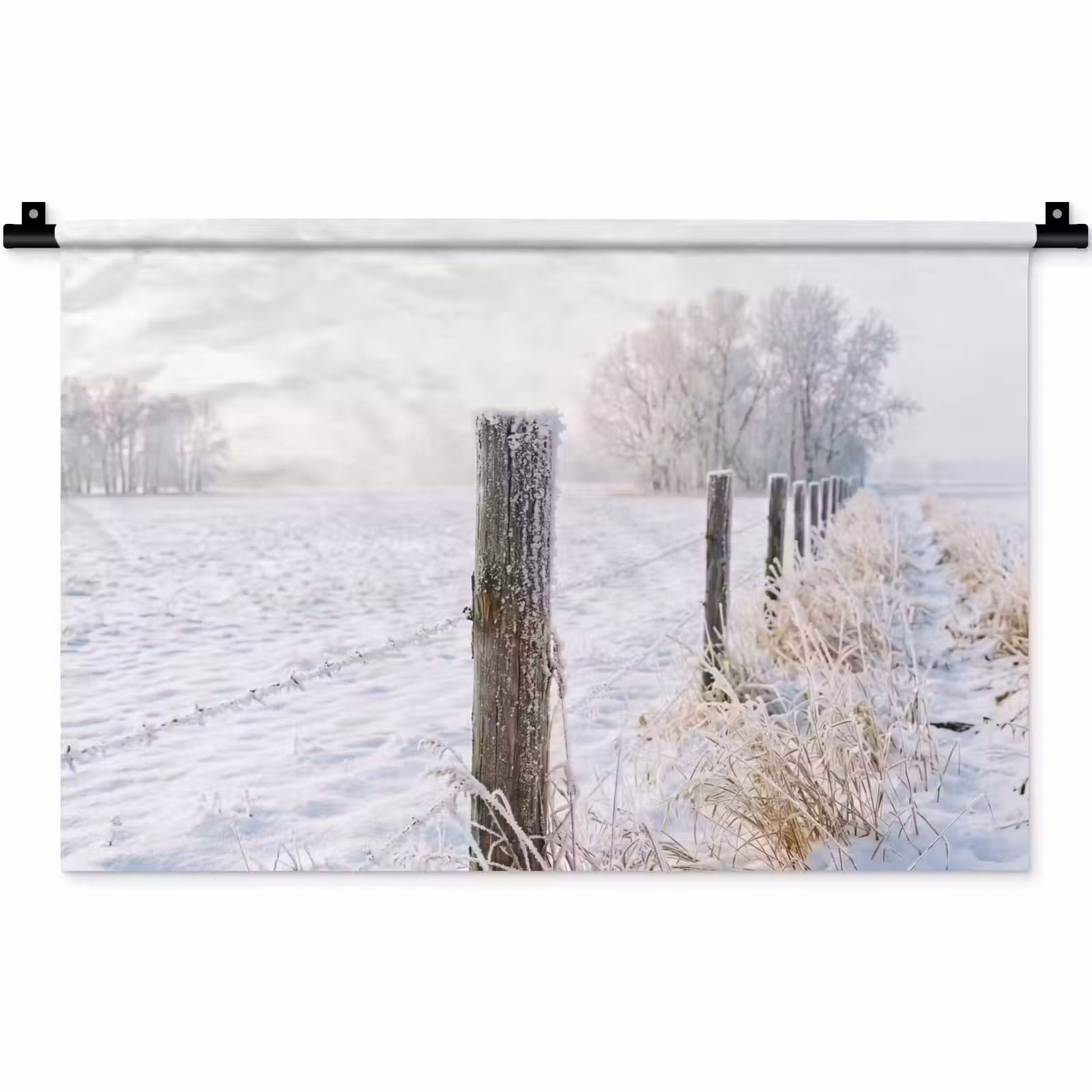 Wandkleed - Hek - Sneeuw - Mist - Platteland - Nostalgisch — 1