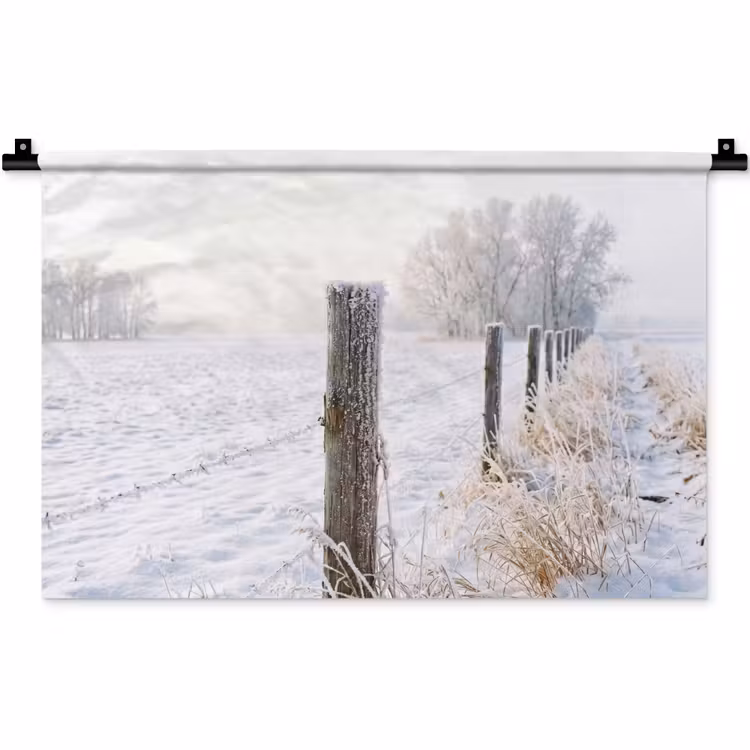Wandkleed - Hek - Sneeuw - Mist - Platteland - Nostalgisch — 1