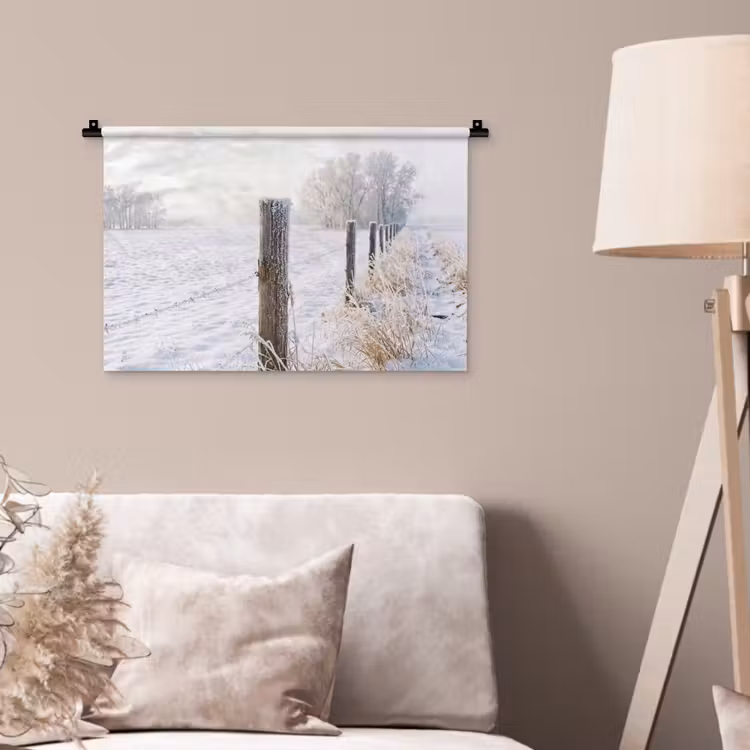 Wandkleed - Hek - Sneeuw - Mist - Platteland - Nostalgisch — 2