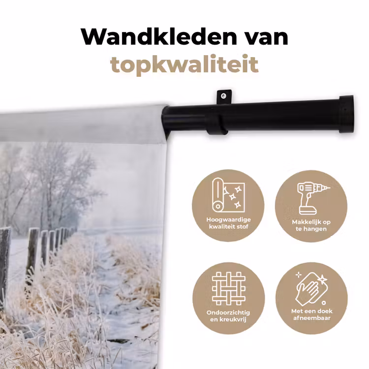 Wandkleed - Hek - Sneeuw - Mist - Platteland - Nostalgisch — 3