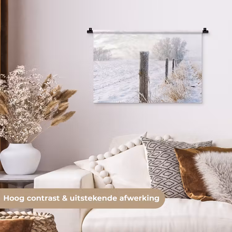 Wandkleed - Hek - Sneeuw - Mist - Platteland - Nostalgisch — 4