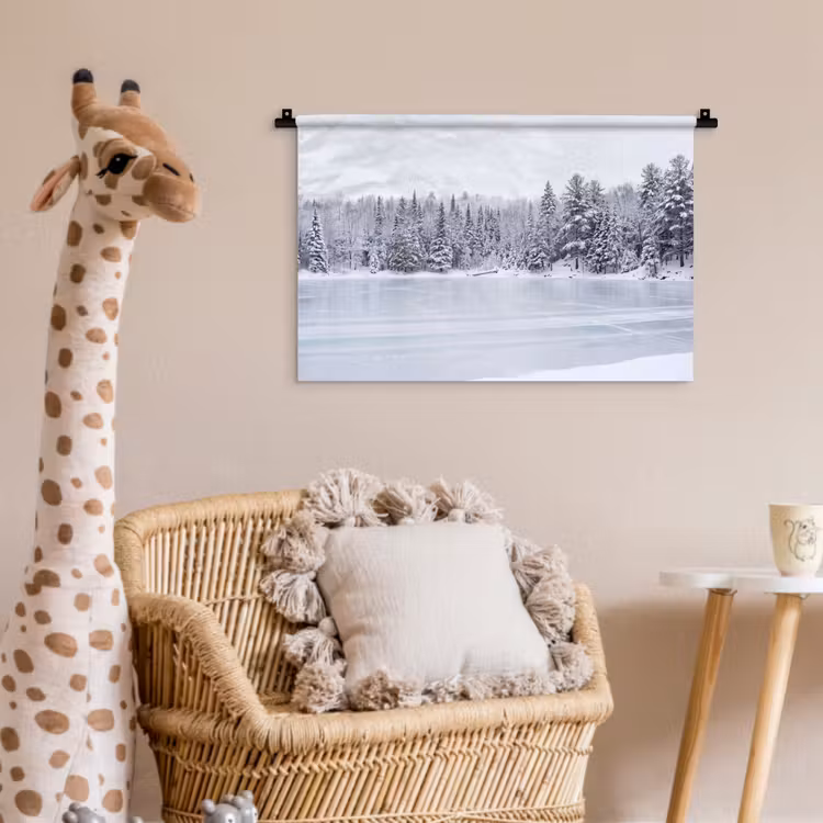 Wandkleed - Meer - Dennen - IJs - Winter - Rustgevend — 5