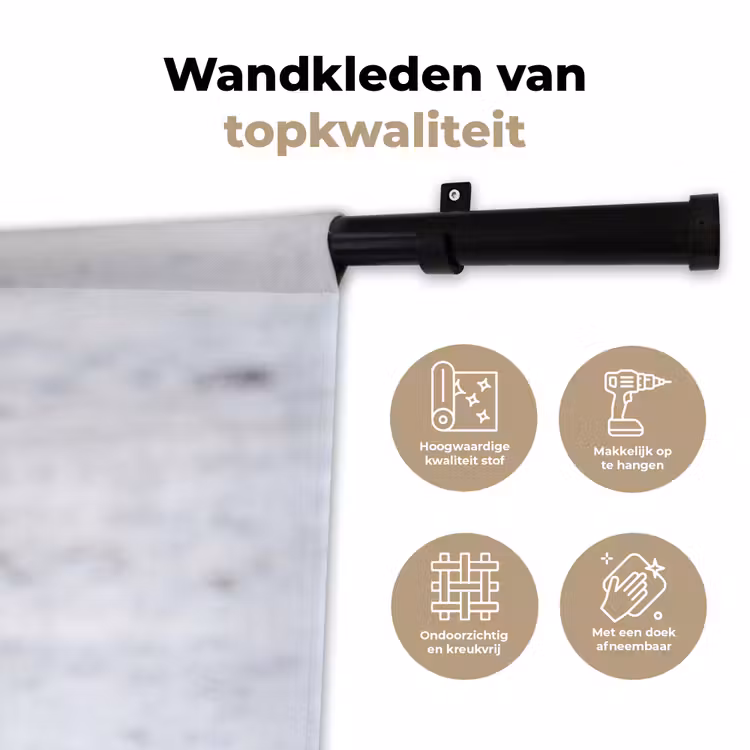 Wandkleed - Paard - Kop - Winter - Dieren - Wit — 3
