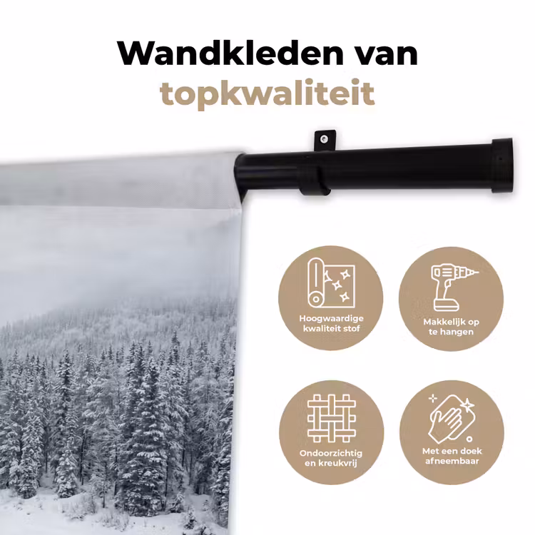 Wandkleed - Rivier - Bevroren - Landschap - Winter — 3