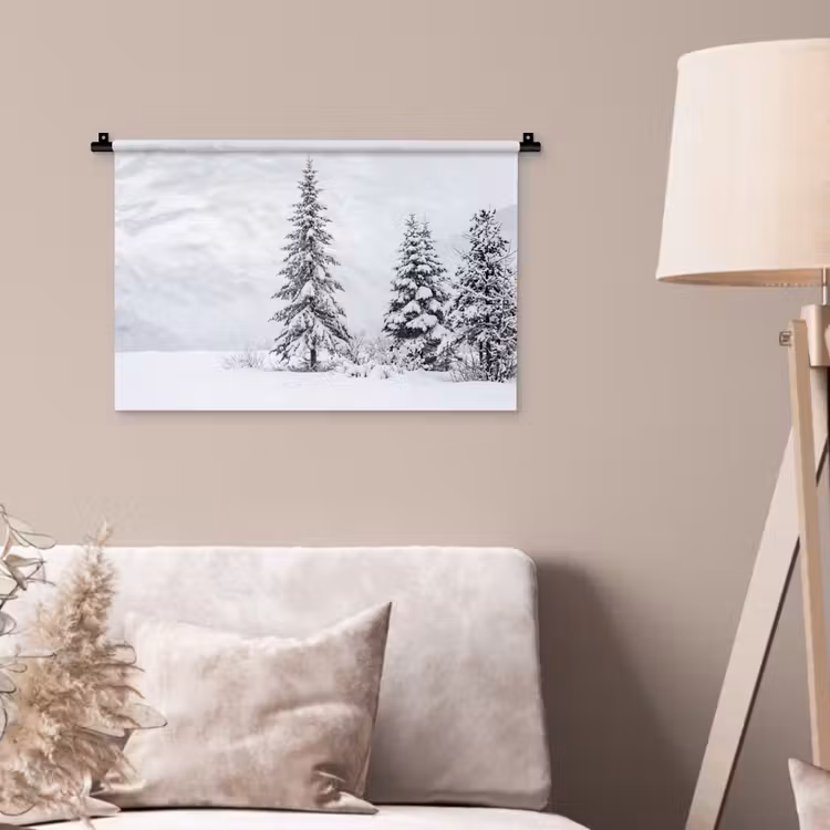 Wandkleed - Fijnsparren - Sneeuw - Winter - Landschap - Stilte — 2