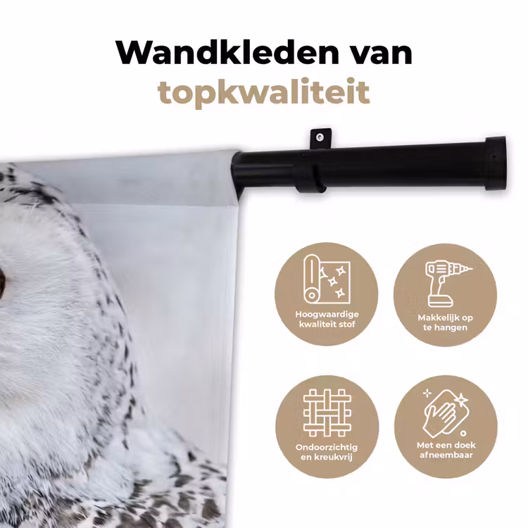 Wandkleed - Sneeuwuil - Oog - Wildlife - Wit — 3