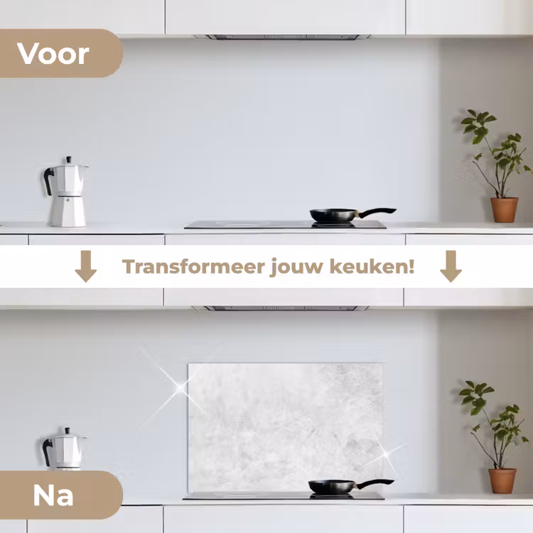 Spatscherm keuken - Zachte Betongloed — 3