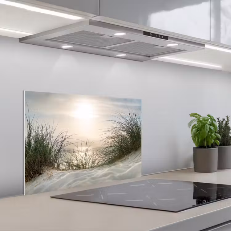 Spatscherm keuken - Zand - Gras - Zon — 5