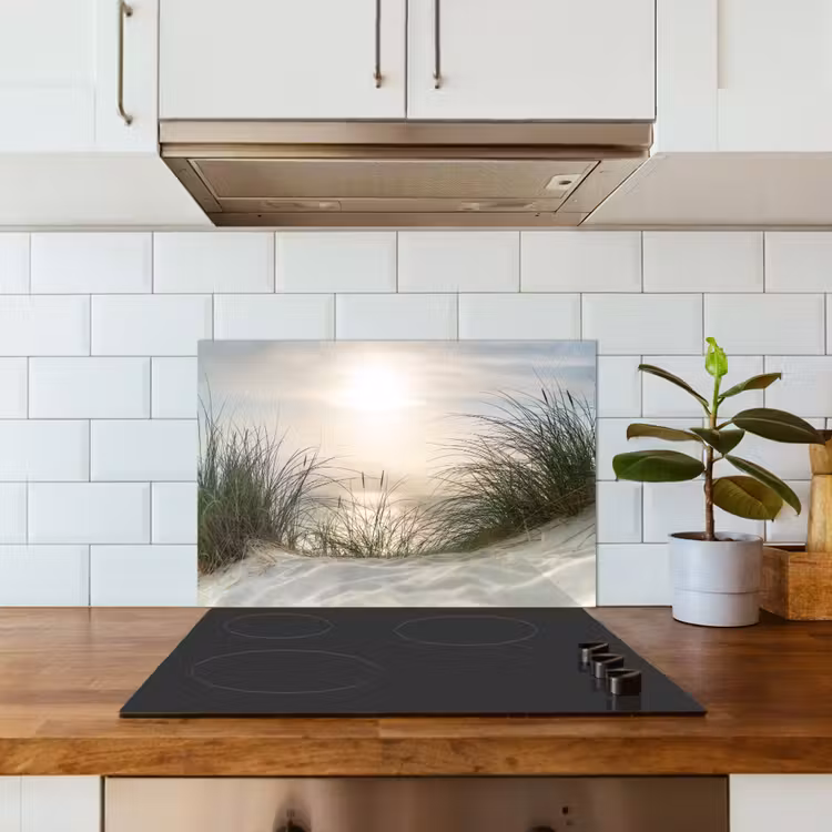 Spatscherm keuken - Zand - Gras - Zon — 6