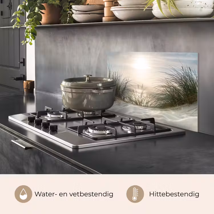 Spatscherm keuken - Zand - Gras - Zon — 7