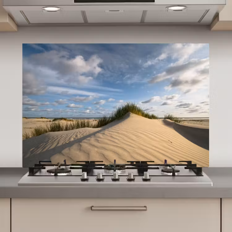 Spatscherm keuken - Strand - Zand - Nederland — 1