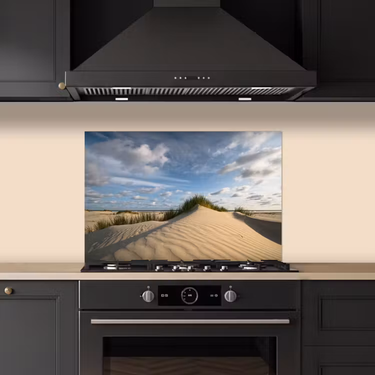 Spatscherm keuken - Strand - Zand - Nederland — 2