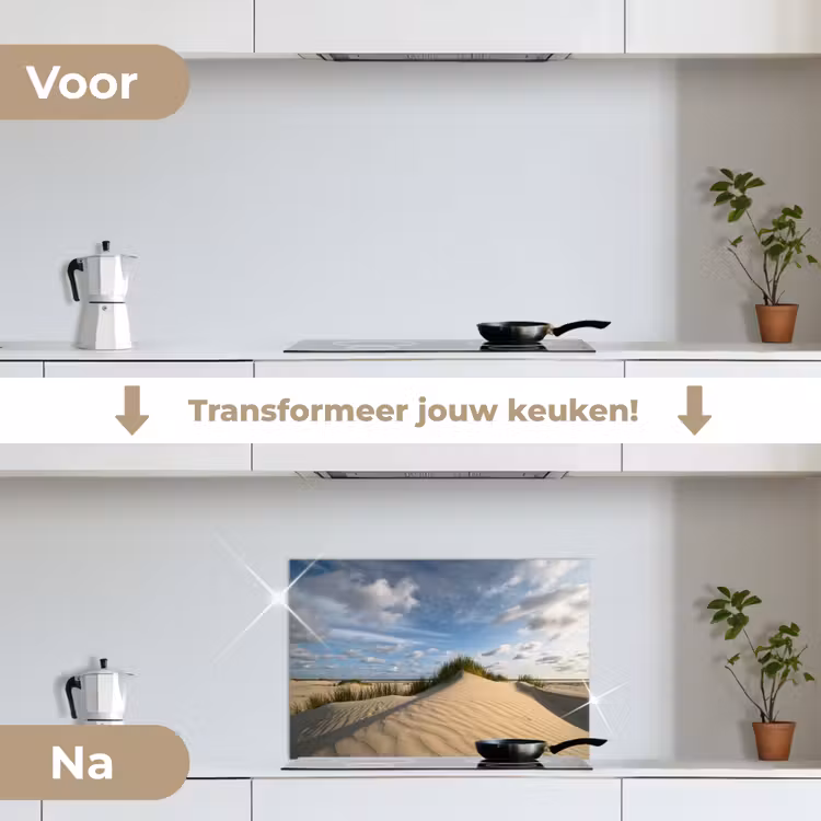 Spatscherm keuken - Strand - Zand - Nederland — 3