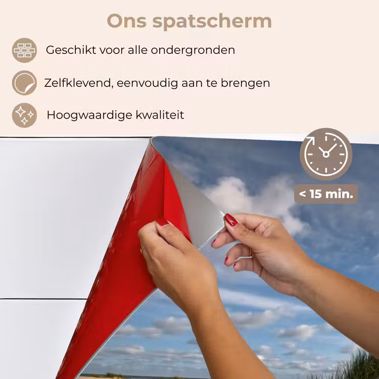 Spatscherm keuken - Strand - Zand - Nederland — 4