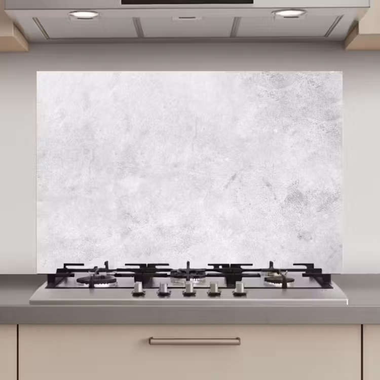 Spatscherm keuken - Marmer - Textuur - Grijs - Marmerlook — 1