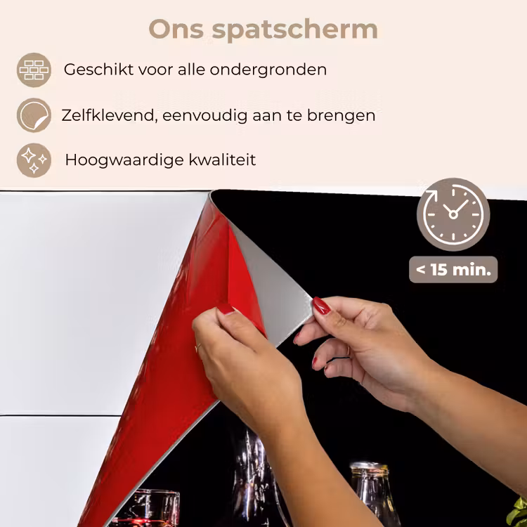 Spatscherm keuken - Stilleven - Eten - Drinken - Fruit - Zwart — 4