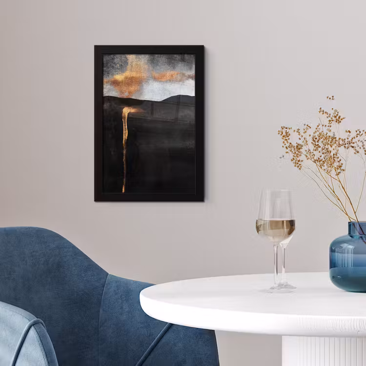 Poster met lijst - Abstract - Gold - Chic - Zwart - Grijs — 4