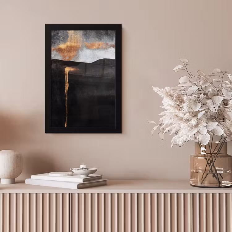Poster met lijst - Abstract - Gold - Chic - Zwart - Grijs — 5