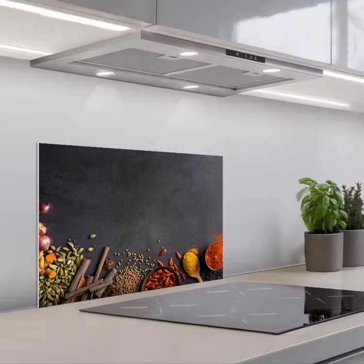 Spatscherm keuken - Kruiden - Eten - Specerijen - Zwart - Paprika - Kaneel — 5