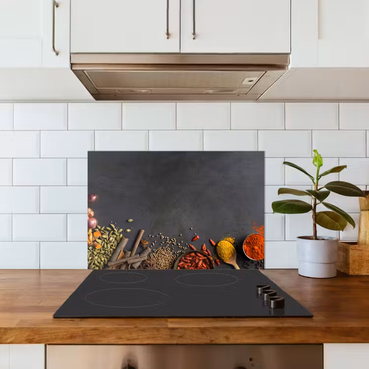Spatscherm keuken - Kruiden - Eten - Specerijen - Zwart - Paprika - Kaneel — 6
