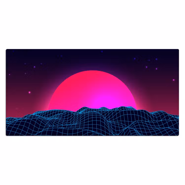 Bureau onderlegger - gaming-neon-landschap — 1