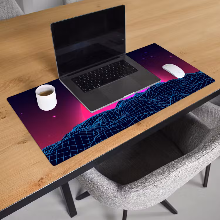 Bureau onderlegger - gaming-neon-landschap — 2