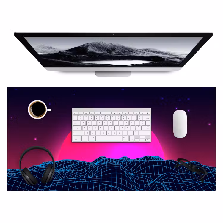 Bureau onderlegger - gaming-neon-landschap — 3