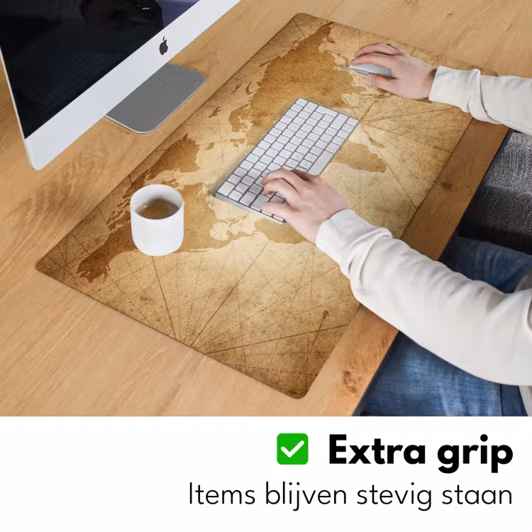 Bureau onderlegger - Wereldkaart - Vintage - Papyrus — 5