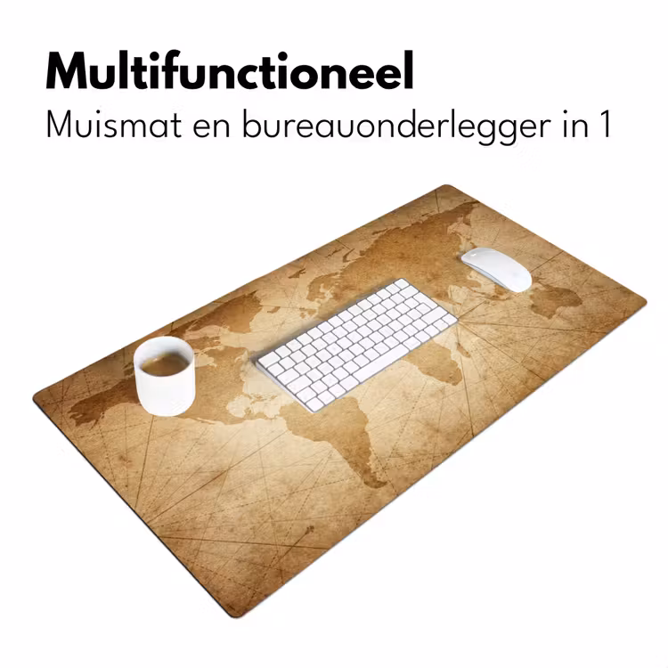 Bureau onderlegger - Wereldkaart - Vintage - Papyrus — 6