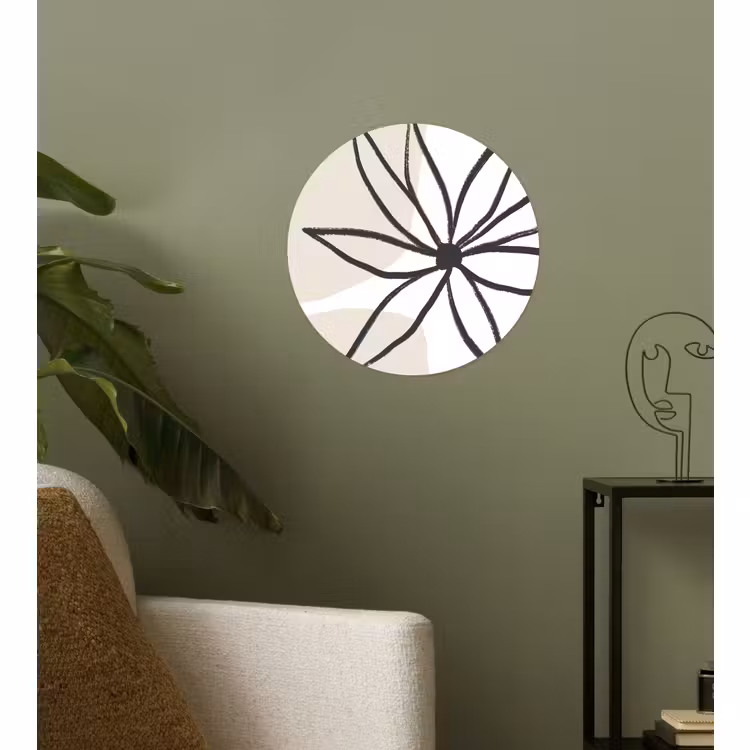 Behangcirkel - Bloemen - Minimalisme - Pastel — 3