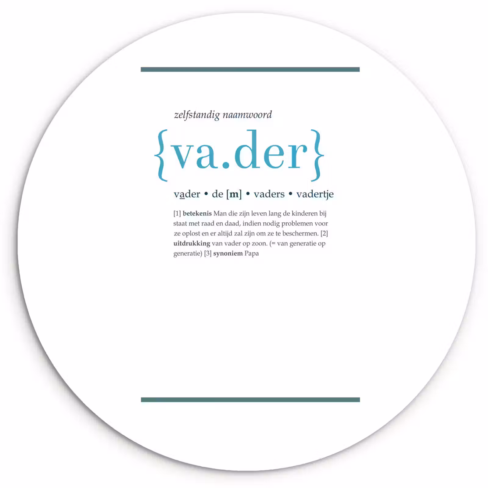 Muurcirkel - Quotes - Vader definitie - Spreuken - Woordenboek — 1