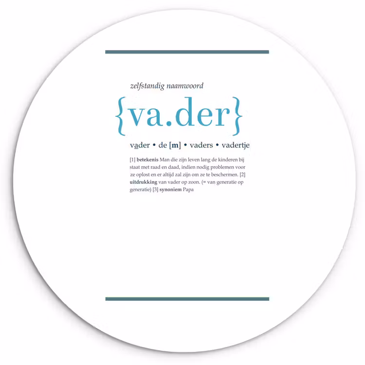 Muurcirkel - Quotes - Vader definitie - Spreuken - Woordenboek — 1