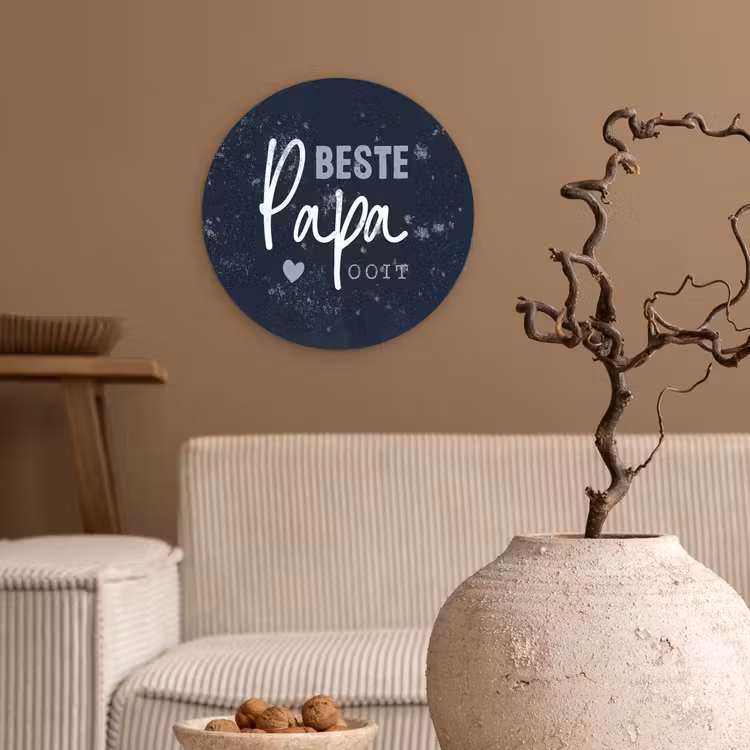Muurcirkel - Cadeau voor man - Quote - Vaderdag - Beste papa ooit - Spreuken — 2