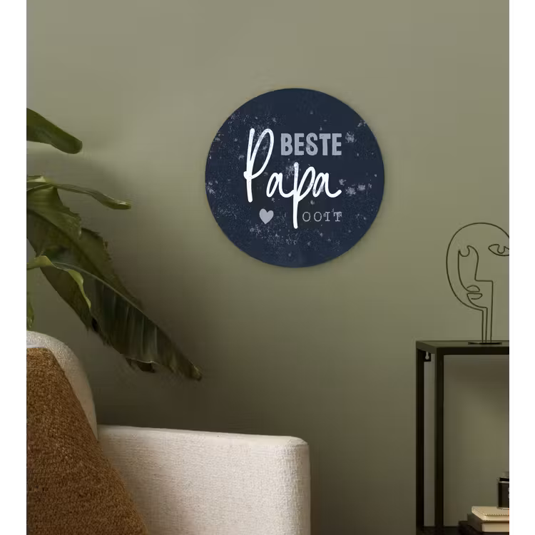 Muurcirkel - Cadeau voor man - Quote - Vaderdag - Beste papa ooit - Spreuken — 3