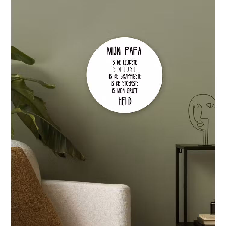 Muurcirkel - Quotes - Papa is mijn grote held - Spreuken - Papa — 3