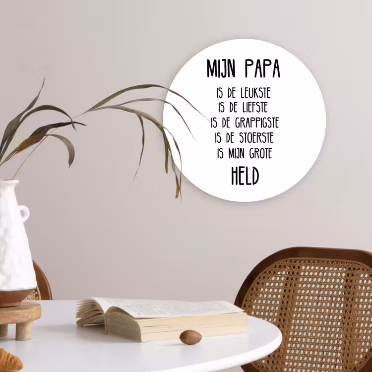 Muurcirkel - Quotes - Papa is mijn grote held - Spreuken - Papa — 4