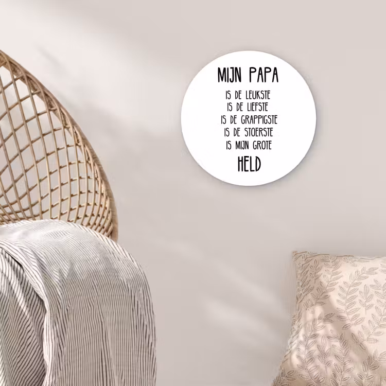 Muurcirkel - Quotes - Papa is mijn grote held - Spreuken - Papa — 5